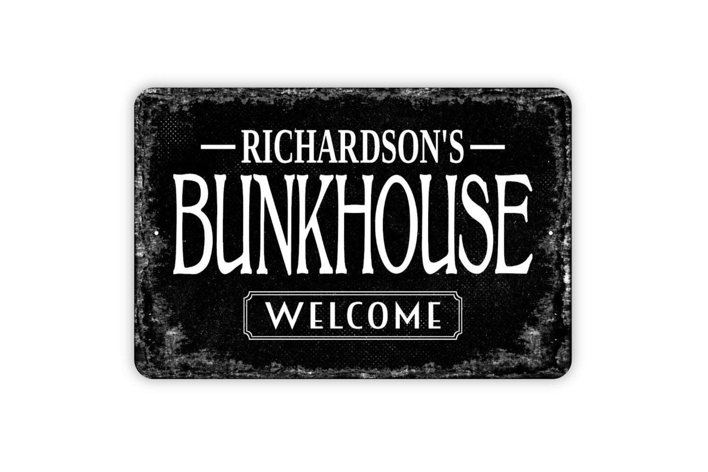 Bunkhouse Sign - Personalized Metal Wall Art - Custom Name Sign