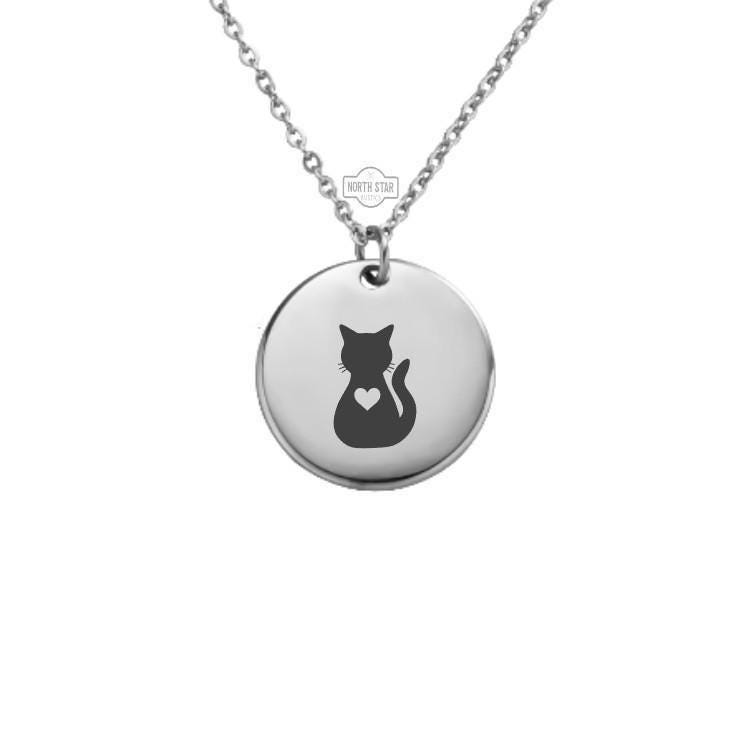 Cat Necklace – Gold or Silver Cat Charm – Personalized Jewelry for Cat Lovers – Pet Memorial Gift – Keychain Option Available