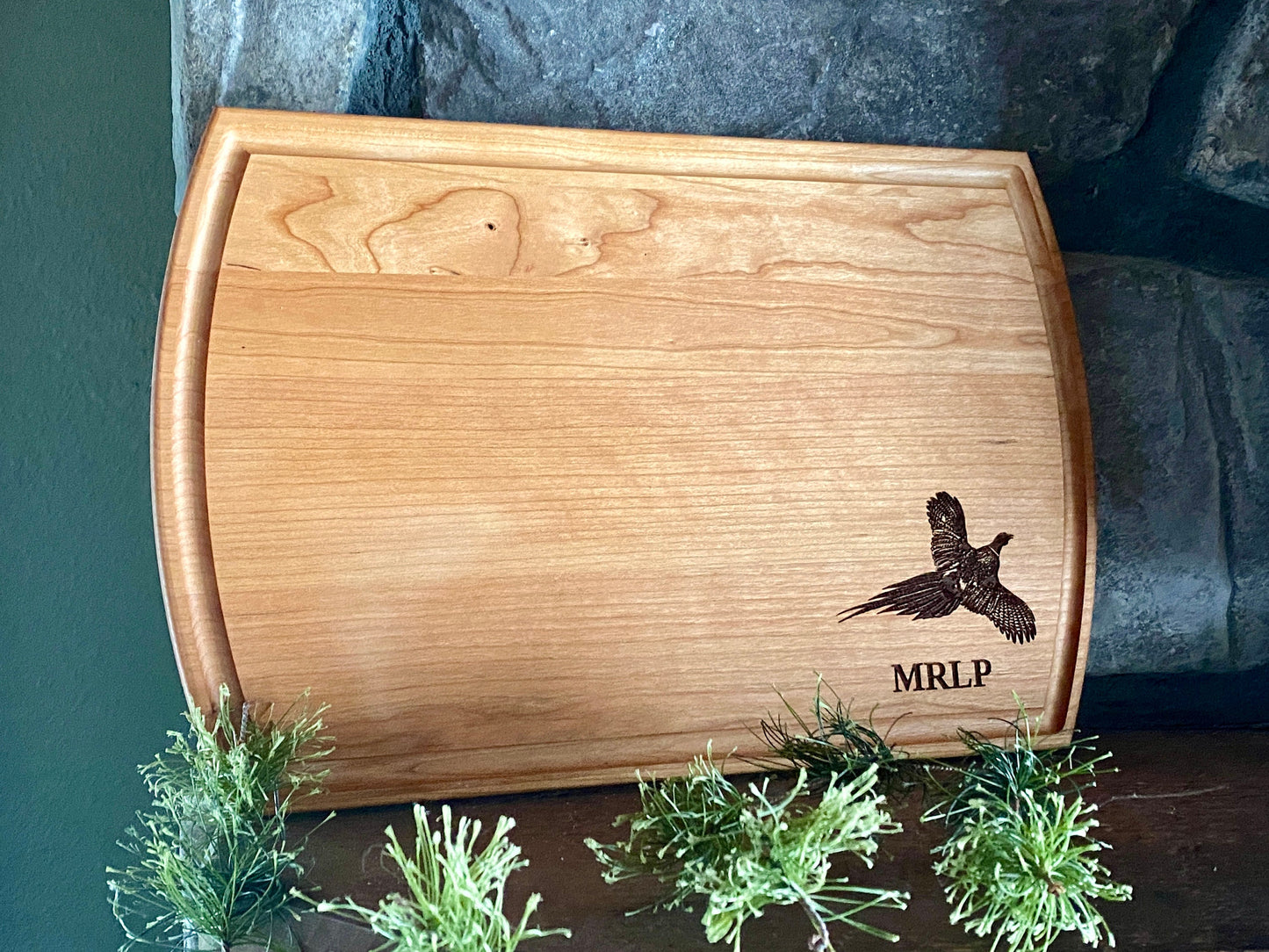 Pheasant Cutting Board | Bird Hunter Charcuterie Board | Custom Serving Tray | Personalized House Closing Gift | Wedding Anniv Gift