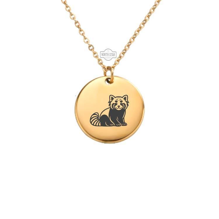 Red Panda Necklace or Keychain β Personalized Wildlife Charm in Gold or Silver, Cute Animal Gift for Her or Him, Nature Lover Jewelry