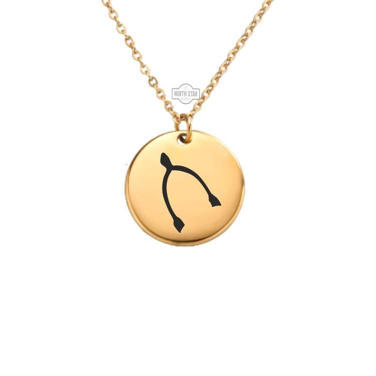 Wishbone Necklace or Keychain β Personalized Good Luck Charm in Gold or Silver, Unique Gift of Hope and Wishes for Her or Him