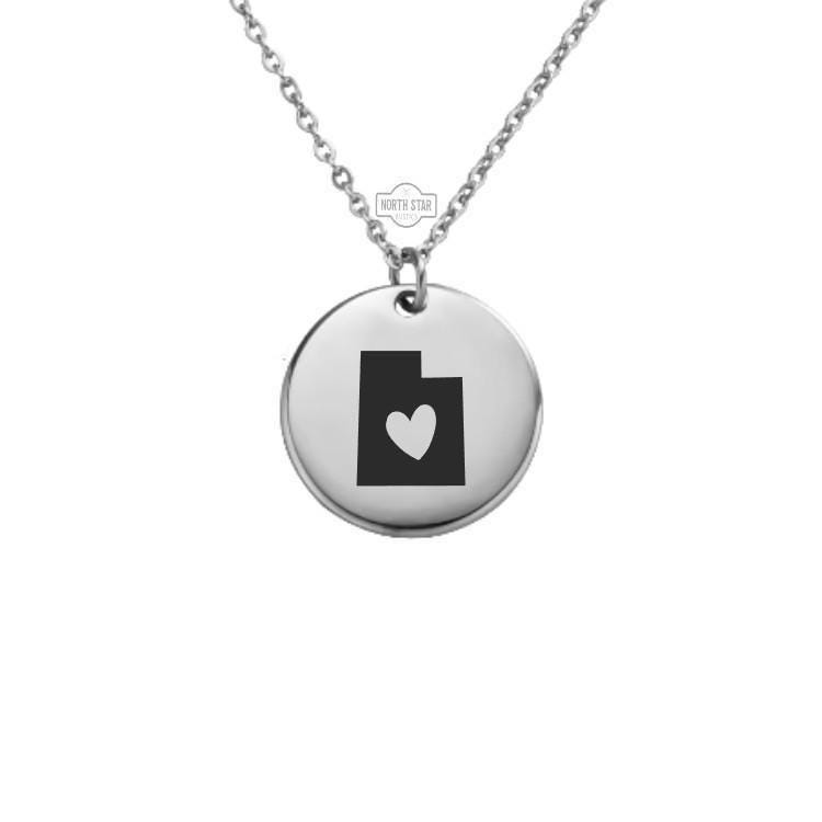 Utah State Necklace – Gold or Silver Outline Charm – Personalized Gift for Locals & Travelers – Dainty Jewelry – Keychain Available