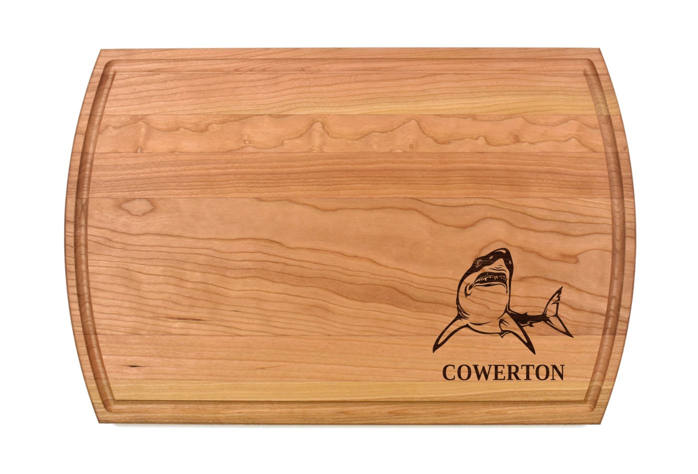 Shark Cutting Board | Shark Charcuterie Board | Custom Serving Tray | Personalized Beach House Gift | Wedding Anniv Gift