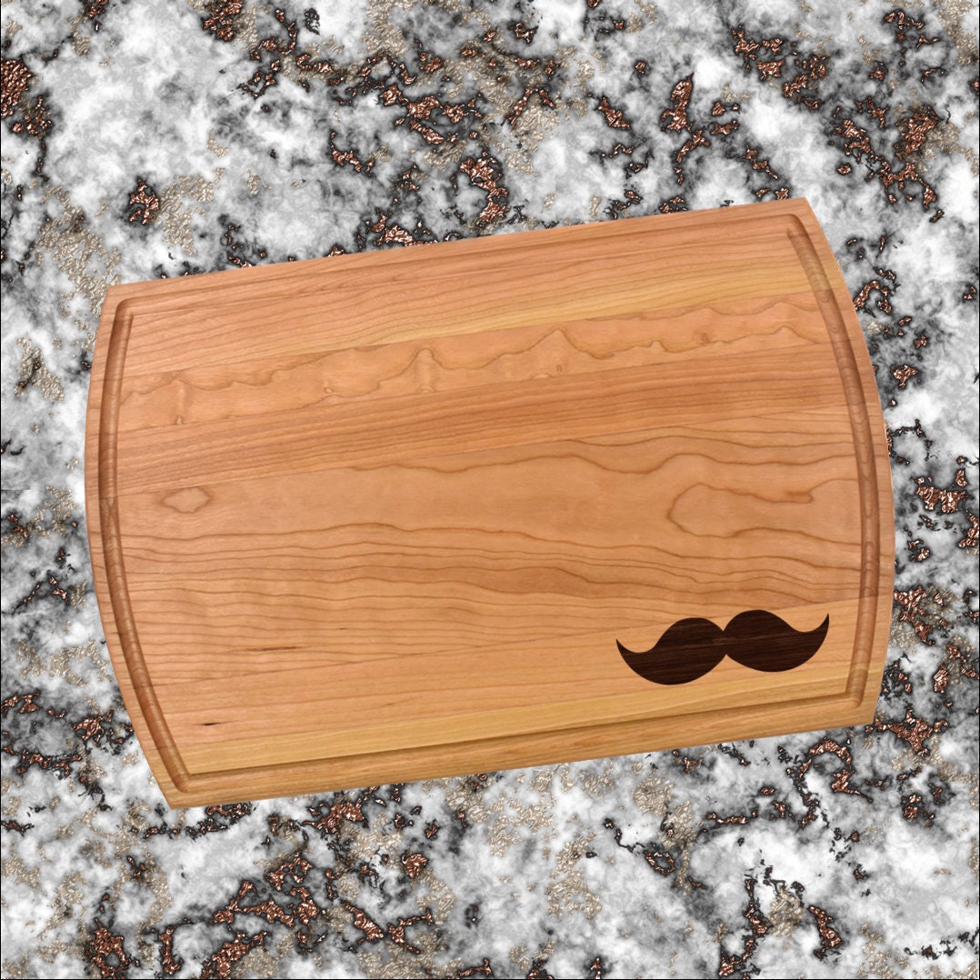 Mustache Cutting Board | Stache Charcuterie Board | Custom Serving Tray | Personalized Man Cave Gift | Sexy Man Gift