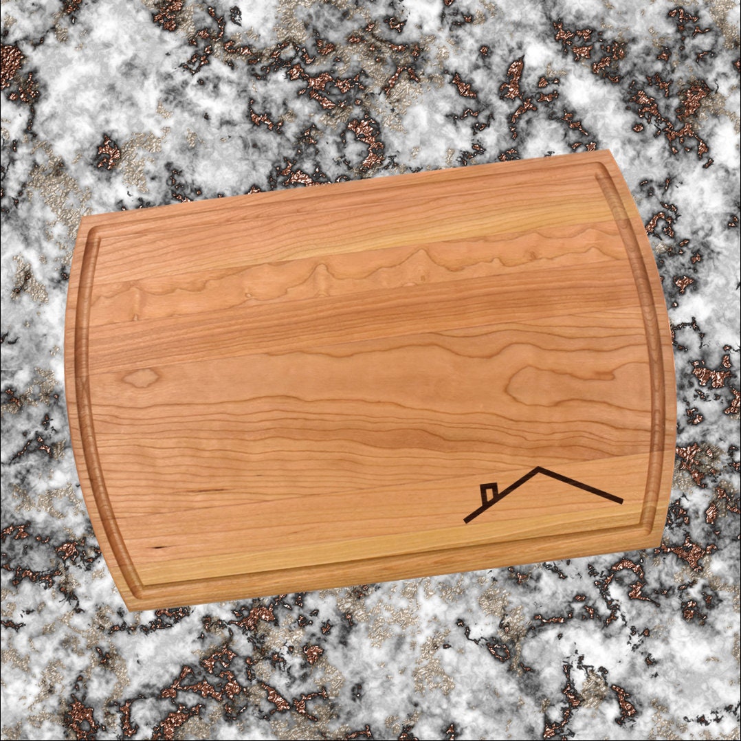 Rooftop With Address Cutting Board | House Charcuterie Board | Custom Serving Tray | Personalized Housewarming Gift | Wedding Anniversary