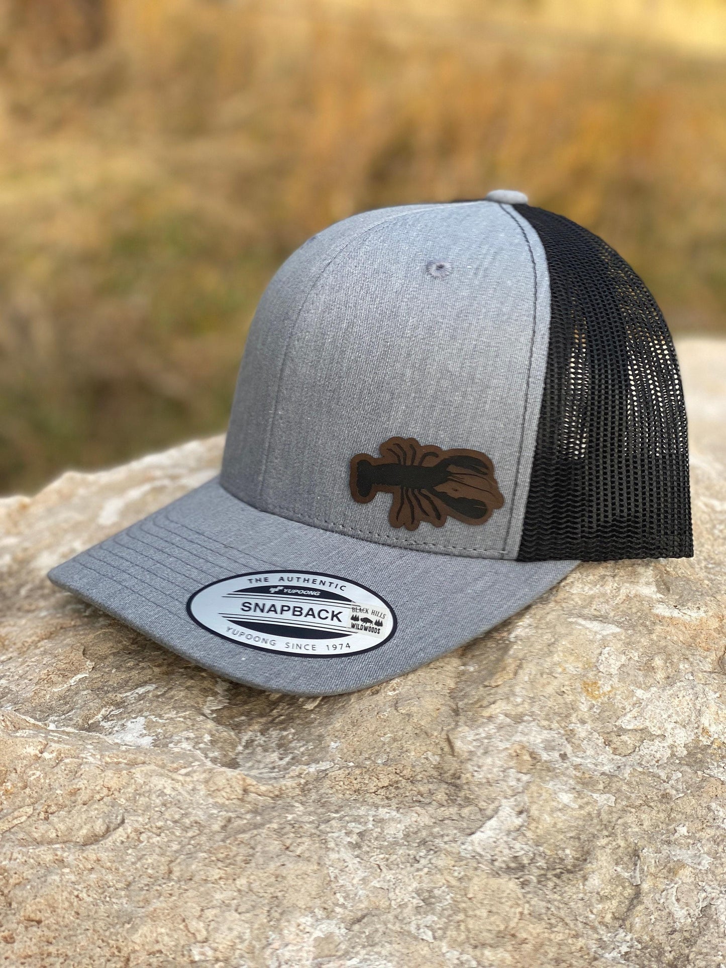 Lobster Hat Snapback Trucker – Engraved Patch Seafood Cap, Coastal Gift, Funny Animal Hat for Lobster Lovers or Beach Style Fans