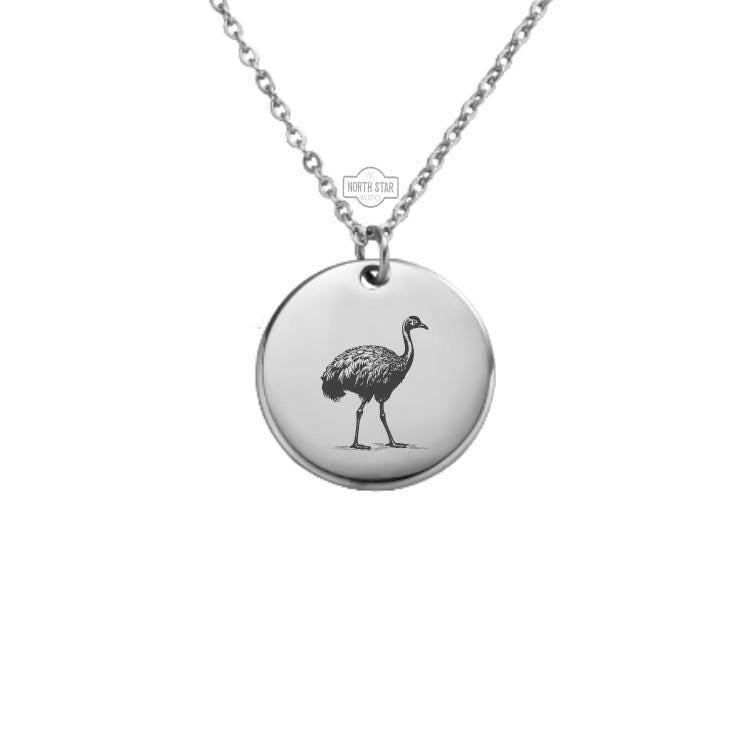 Ostrich Necklace or Keychain β Bird Lover Gift for Her or Him, Personalized Animal Jewelry in Gold or Silver - Birdwatchers Gift
