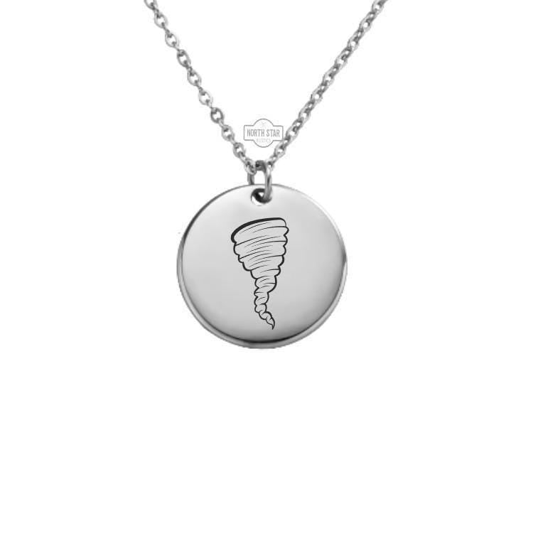 Tornado Necklace – Gold or Silver Weather Charm – Personalized Storm Chaser Gift – Dainty or Bold Jewelry – Keychain Available