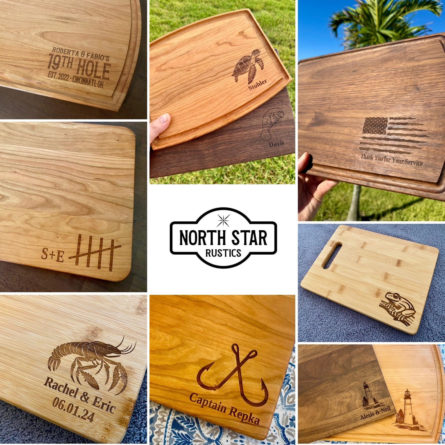 Octopus Engraved Cutting Board – Nautical Kitchen Decor, Ocean Lover Gift, Charcuterie Board with Sea Creature Design