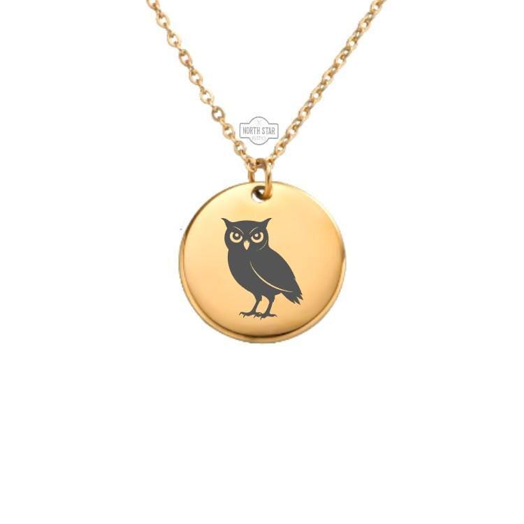 Burrowing Owl Necklace – Gold or Silver Bird Charm – Gift for Owl Lovers & Nature Fans – Personalized Jewelry – Keychain Available