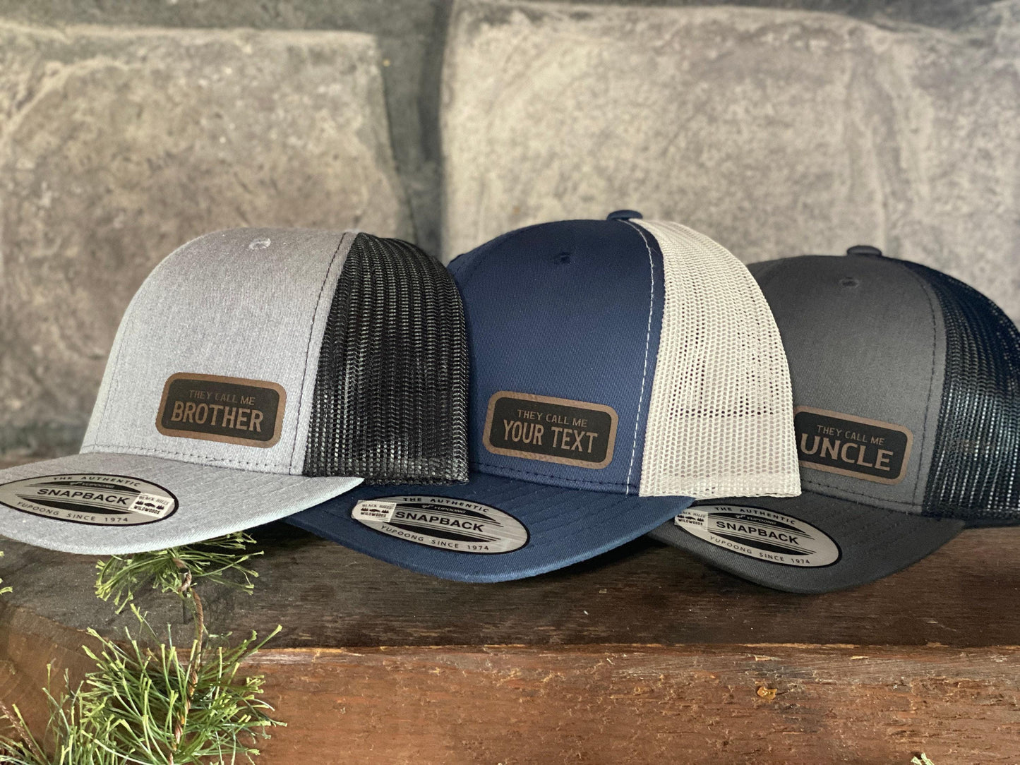 They Call Me Uncle Hat – Snapback Trucker Hat with Leatherette Patch – Funny Uncle Gift – Cool Uncle Cap – Uncle Life Hat – Gift for Him
