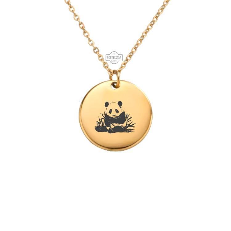 Panda Necklace or Keychain β Cute Bear Pendant Gift for Her or Him, Personalized Wildlife Jewelry in Gold or Silver