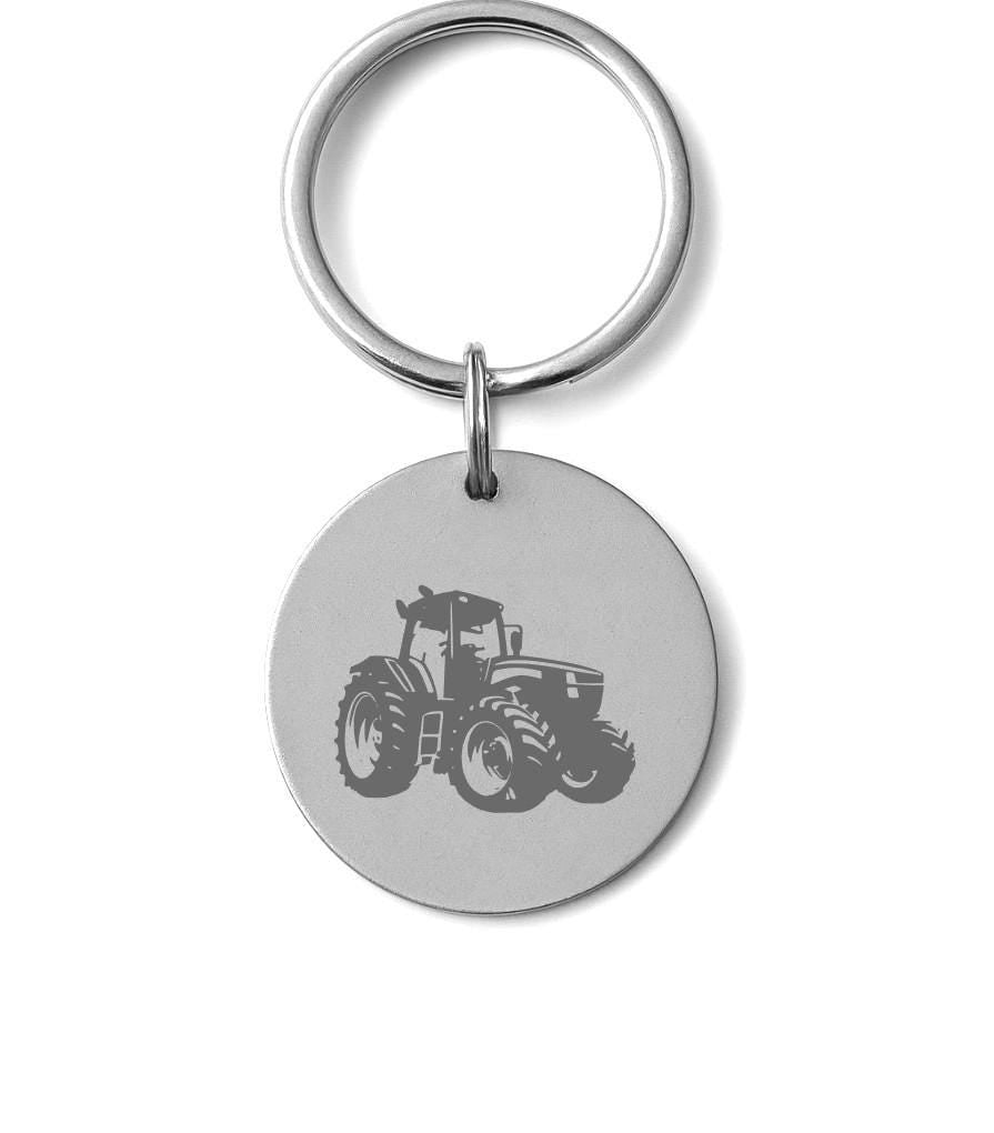 Tractor Necklace – Gold or Silver Pendant – Personalized Farmer Jewelry – Country Girl Gift – Farm Charm – Keychain Option Available