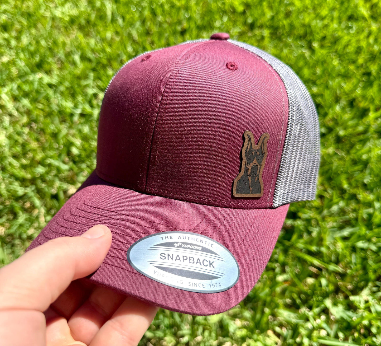 Doberman Trucker Hat – Snapback Cap for Dog Lovers, Guard Dog Silhouette Hat, Gift for Doberman Owners & Fans