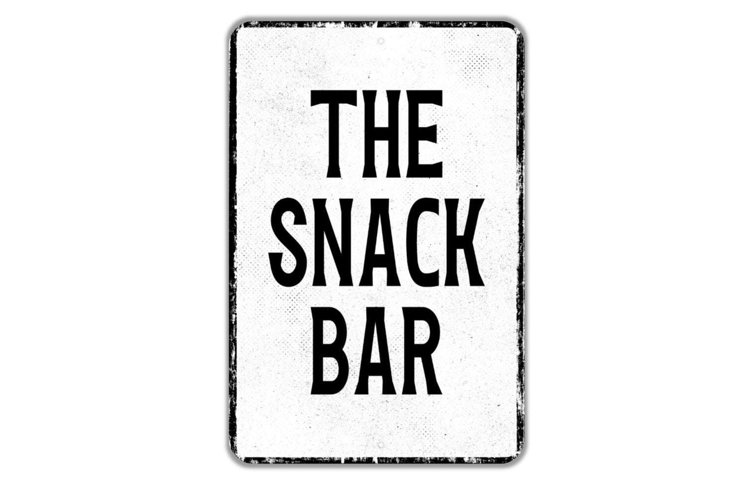 The Snack Bar Sign - Indoor Or Outdoor Metal Wall Art - Custom Sign