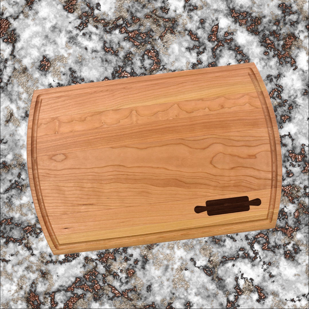 Rolling Pin Cutting Board | Baking Charcuterie Board | Custom Serving Tray | Personalized Kitchen Gift | Wedding Anniversary Gift
