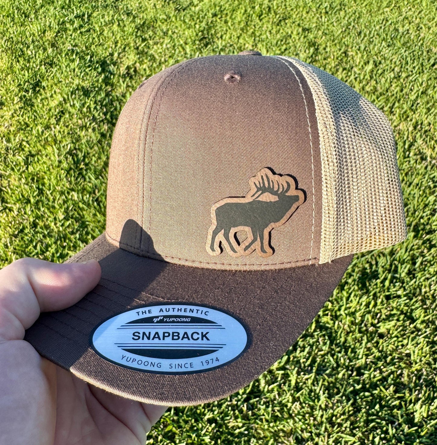 Bull Elk Hat – Trucker or Snapback Cap with Elk Antler Design – Hunting Hat for Outdoorsmen, Western Style, and Wildlife Enthusiasts