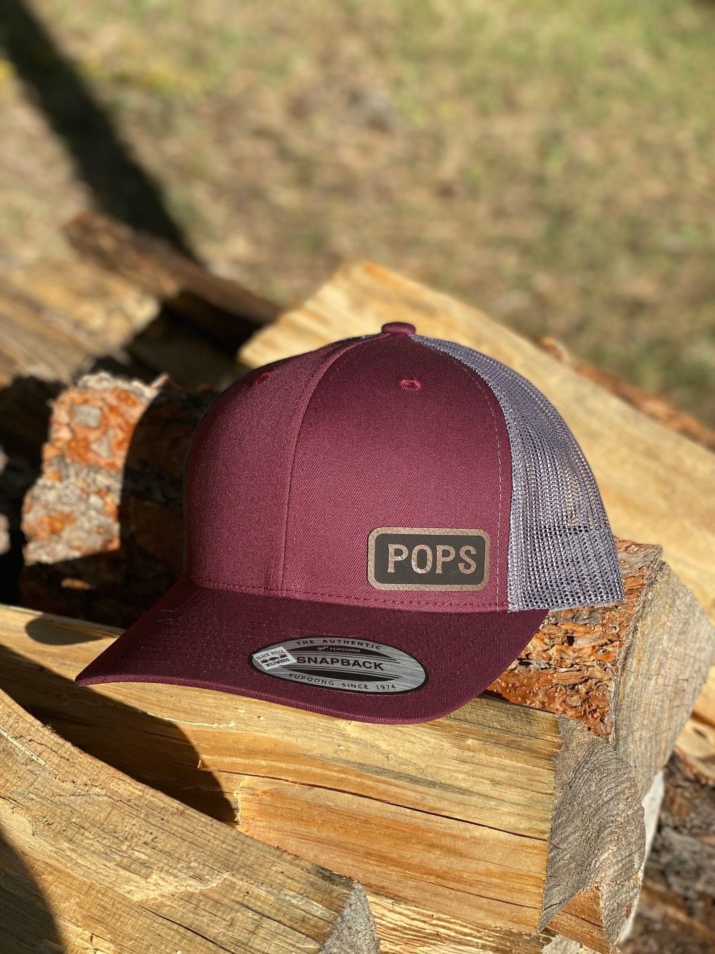 Grumpy Hat Snapback Trucker Cap – Funny Grandpa Gift, Leather Patch Hat for Papa, Retirement or Father’s Day Presentv