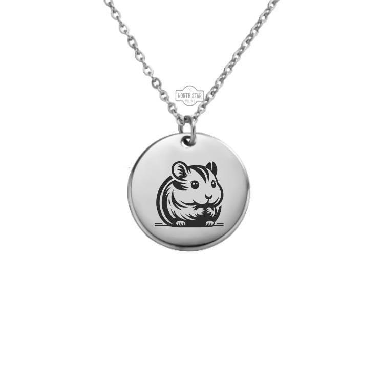 Hamster Necklace or Keychain – Small Pet Lover Gift for Her or Him, Personalized Cute Animal Jewelry in Gold or Silver