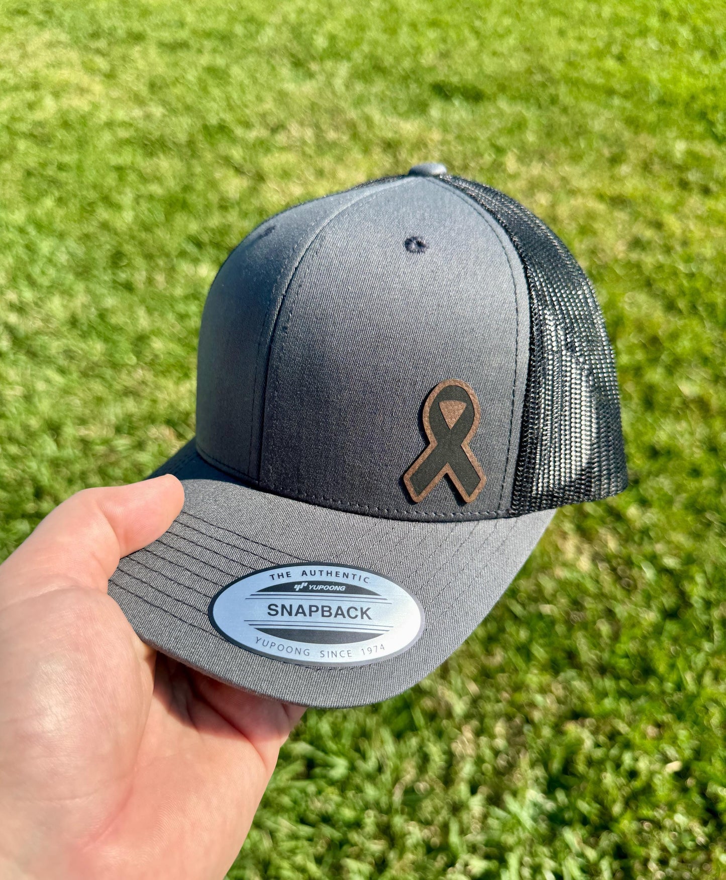 Ribbon Hat β Snapback Trucker Hat with Patch β Awareness Hat β Support Ribbon Cap β Cause Hat β Gift for Fighters & Supporters