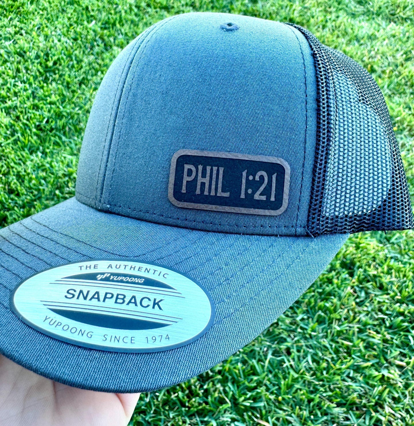 Phil 1:21 Trucker Hat – Bible Verse Snapback Cap, Christian Gift, To Live Is Christ Hat, Faith Cap