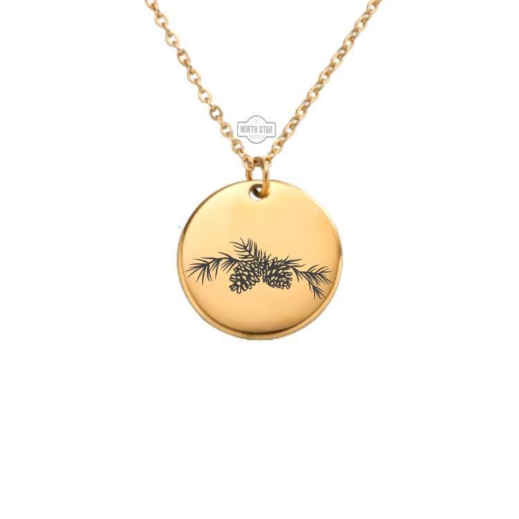 Pine Cones Necklace or Keychain β Nature Pendant Gift for Her or Him, Personalized Forest Jewelry in Gold or Silver