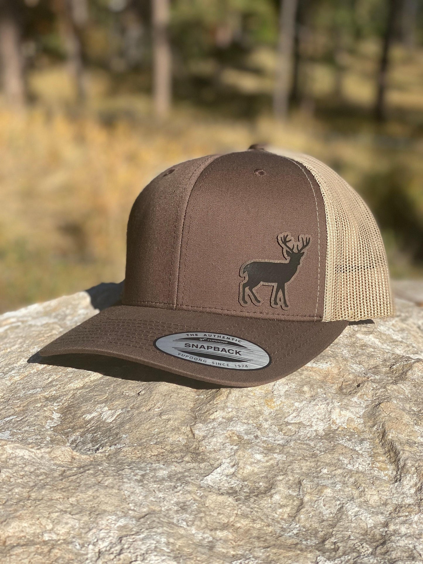 Buck Deer Hat – Trucker or Snapback Cap with Deer Antler Design – Hunting Hat for Outdoorsmen, Nature Lovers, and Rustic Style Fans