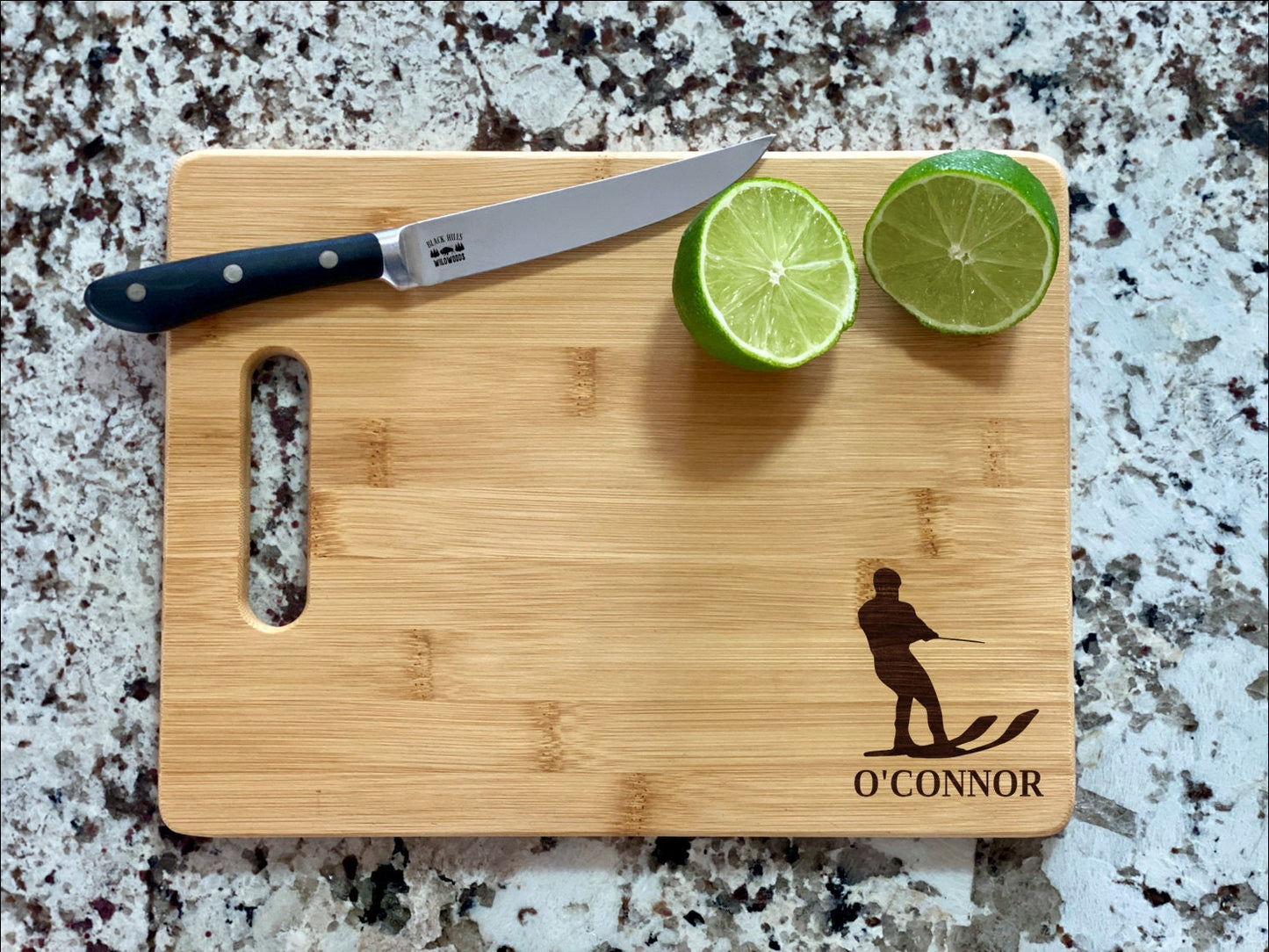 Water Ski Cutting Board | Skiing Charcuterie Board | Custom Serving Tray | Personalized Lakehouse Gift | Wedding Anniversary Gift