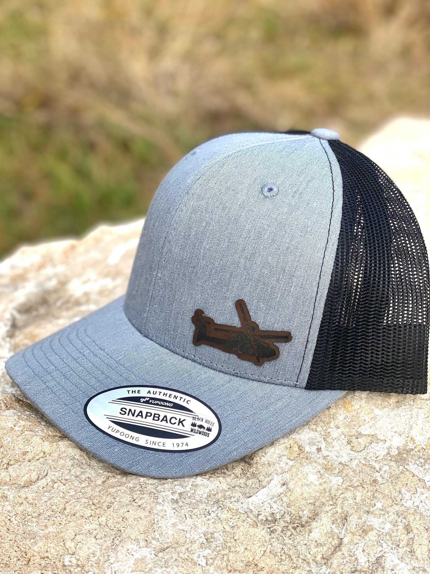 Helicopter Hat Snapback Trucker – Engraved Patch Cap for Pilots, Aviation Lovers, Military Vets, Rotorcraft Fans