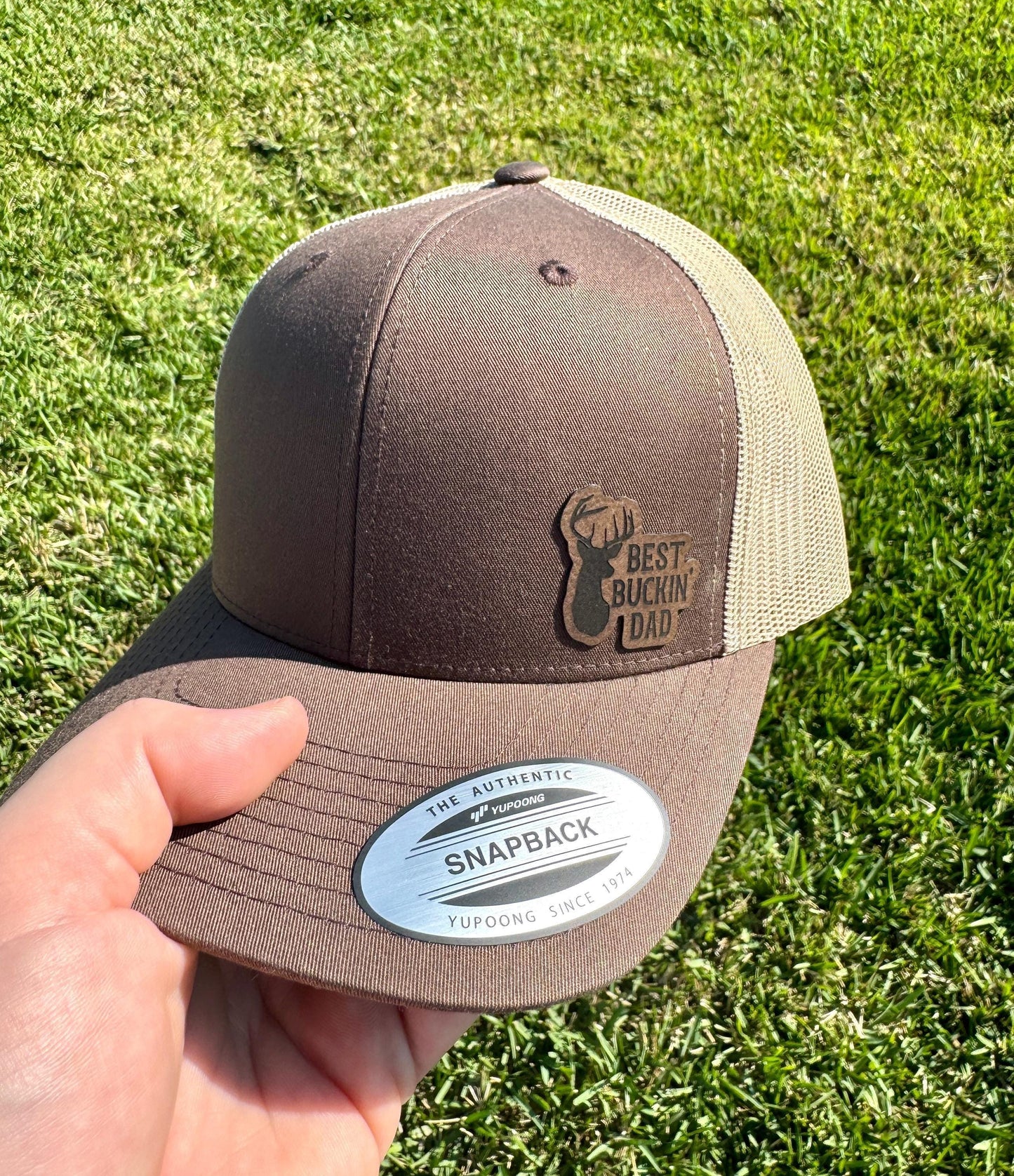 Best Buckin' Dad Hat – Funny Deer Hunting Trucker or Snapback Cap – Outdoorsman Gift for Dad, Hunter, or Rustic Country Style