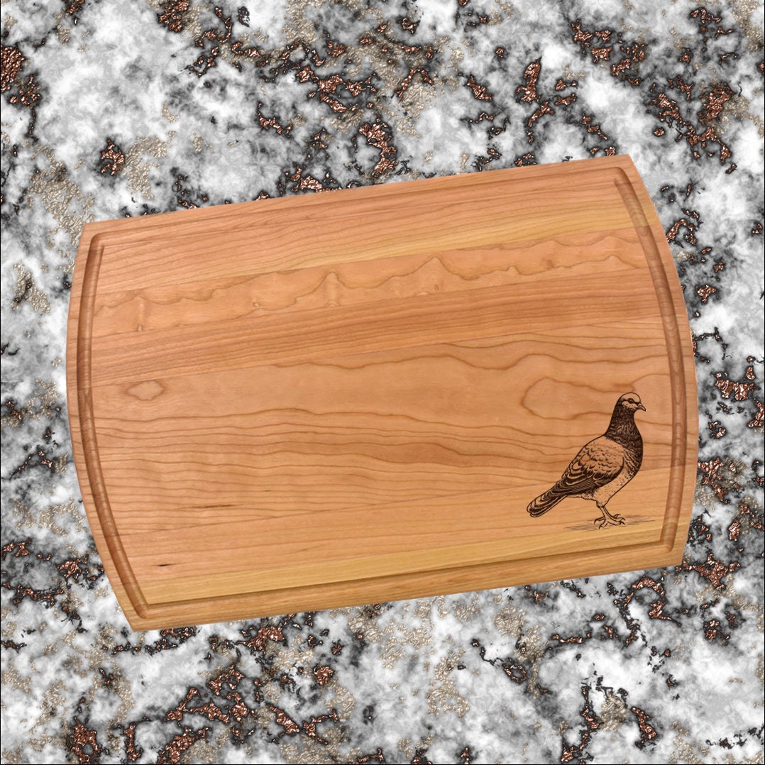 Pigeon Cutting Board | Bird Charcuterie Board | Custom Serving Tray | Personalized Love Bird Gift | Wedding Anniversary Gift
