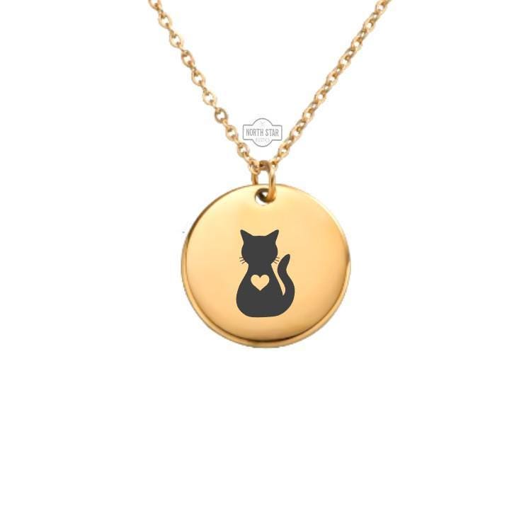 Cat Necklace – Gold or Silver Cat Charm – Personalized Jewelry for Cat Lovers – Pet Memorial Gift – Keychain Option Available