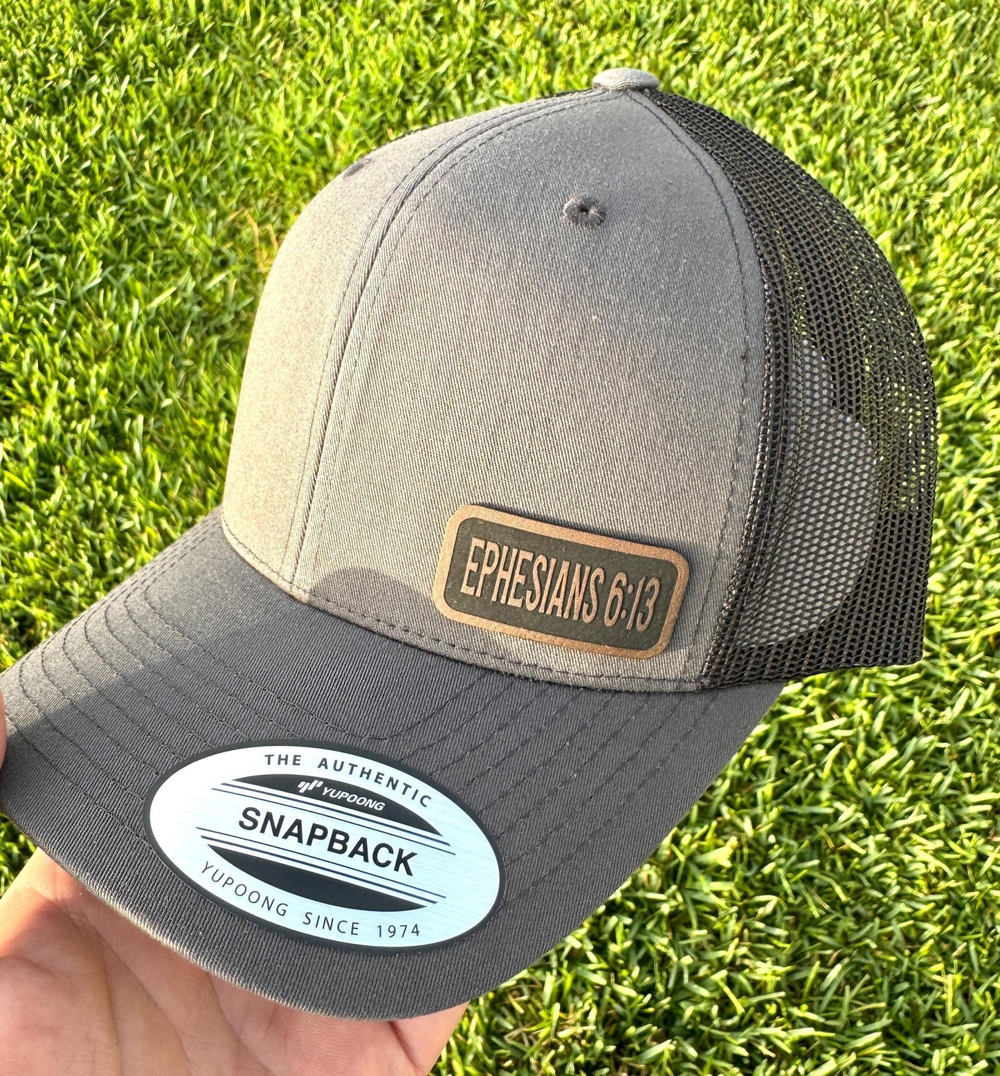 Ephesians 6:13 Bible Verse Hat – Snapback Cap with Bible Verse Engraving, Armor of God Hat, Christian Gift, Faith Mesh Cap, Patch Trucker