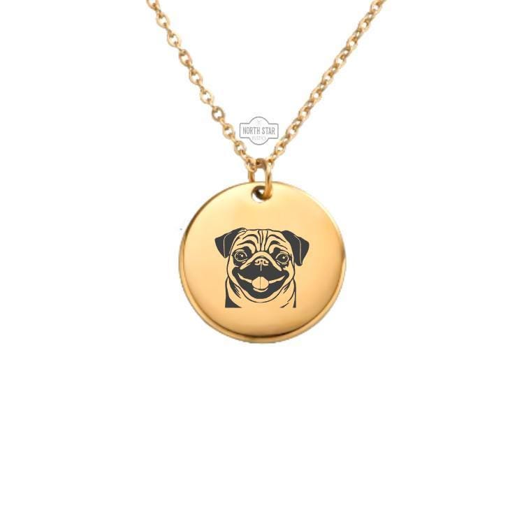 Pug Dog Necklace or Keychain β Personalized Pet Lover Gift in Gold or Silver, Cute Pug Charm for Dog Moms, Dads, or Memorial Keepsake
