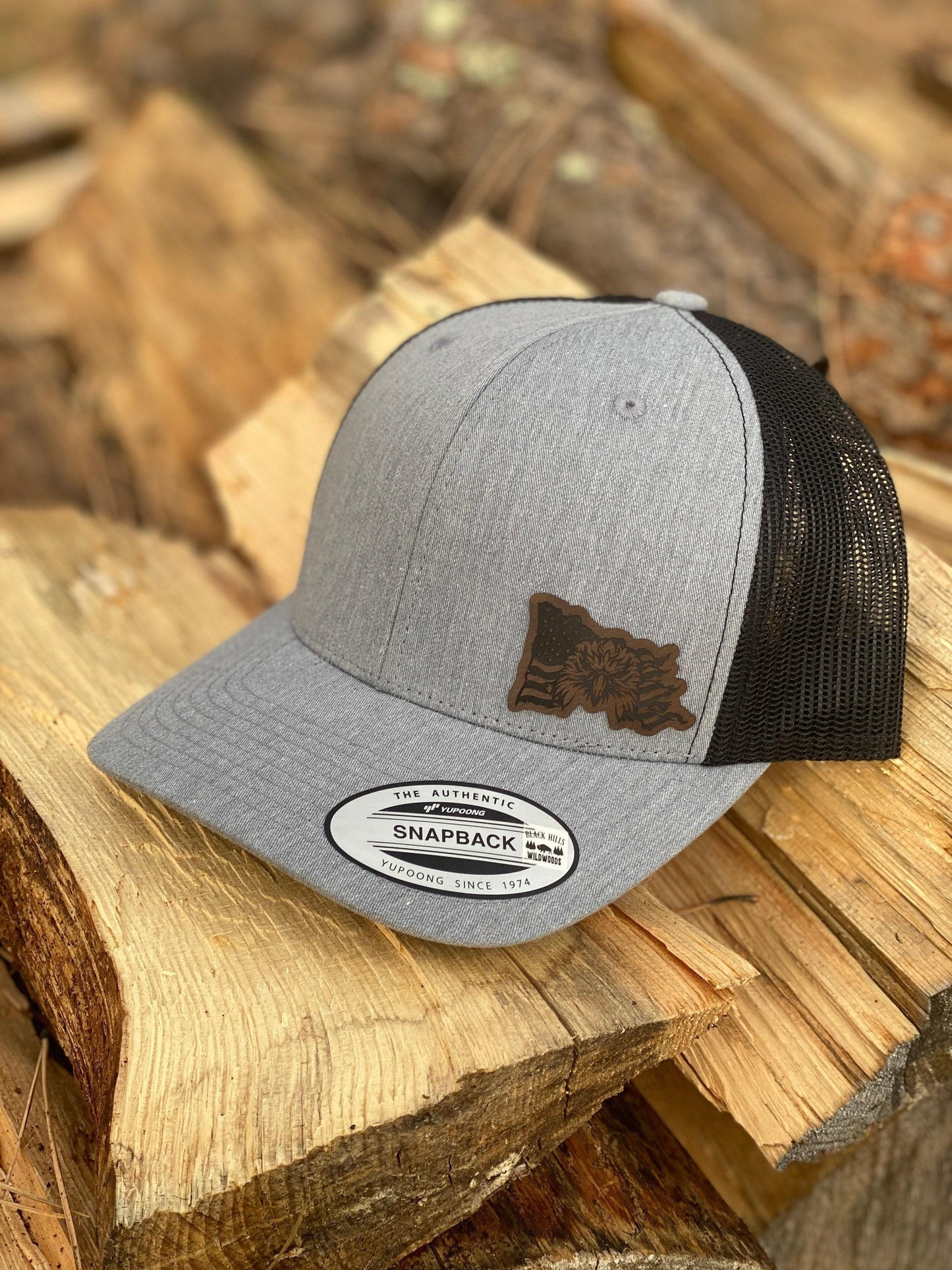 Patriotic Trucker Hat with Distressed Flag & Bald Eagle Patch – USA Hat, Snapback Cap, American Pride Gift