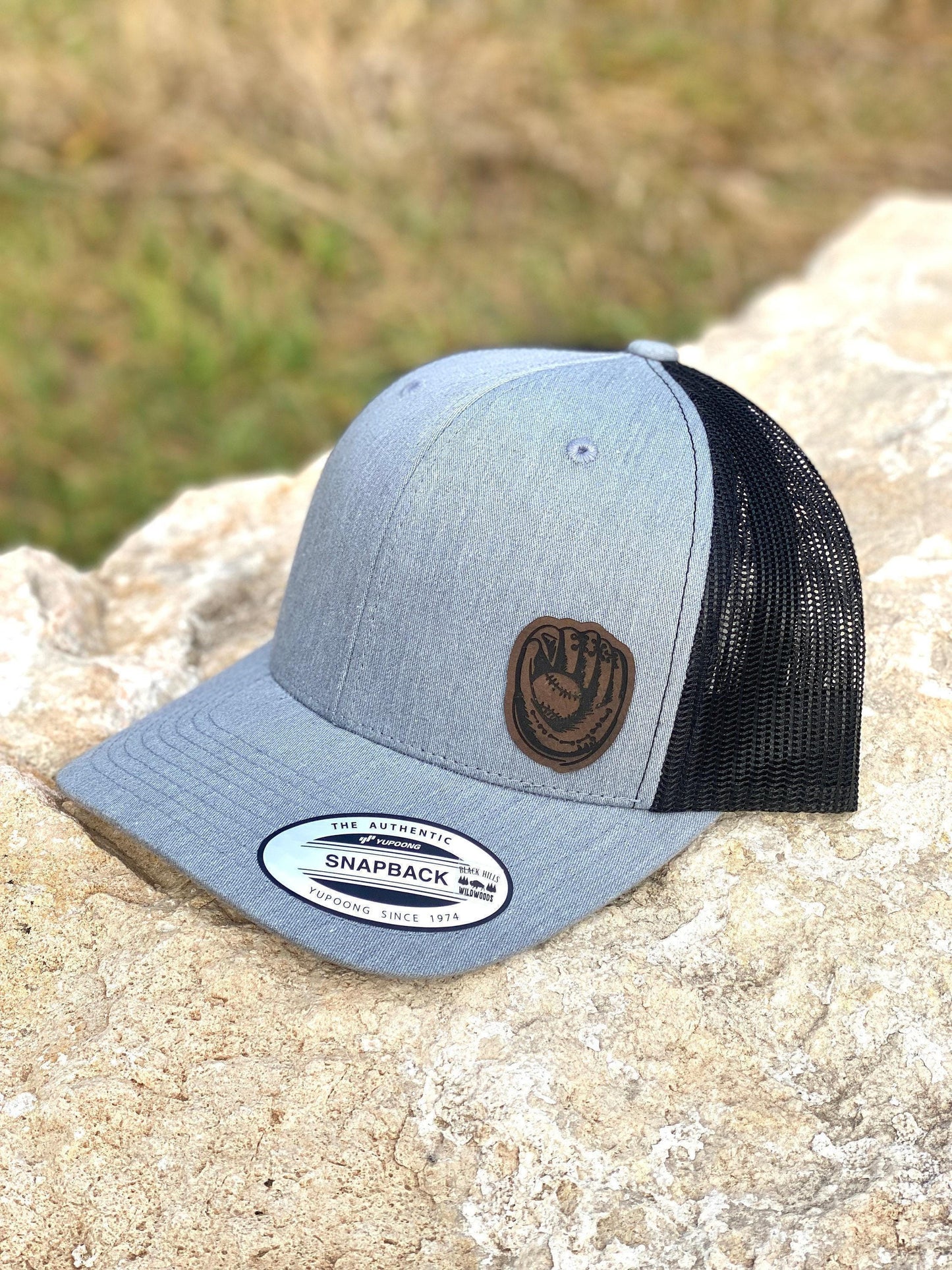Baseball Glove Hat – Snapback or Trucker Cap with Glove Design – Sports Hat for Baseball Players, Coaches, and Fans