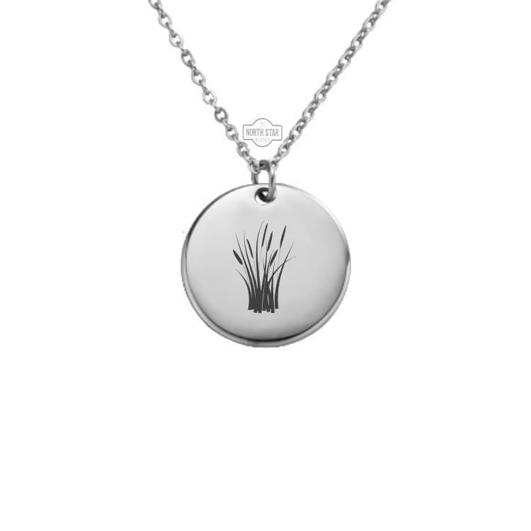 Reed Grass Necklace or Keychain β Personalized Nature Charm in Gold or Silver, Minimalist Plant Jewelry for Her or Him, Calm Earthy Gift