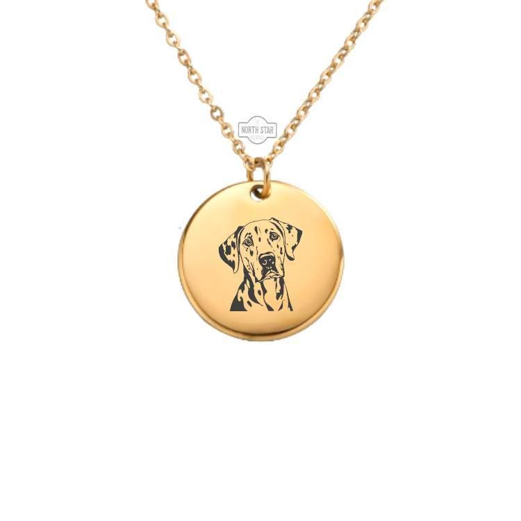 Dalmatian Necklace or Keychain – Personalized Dog Lover Jewelry, Pet Memorial or Firehouse Gift in Gold or Silver for Him or Her