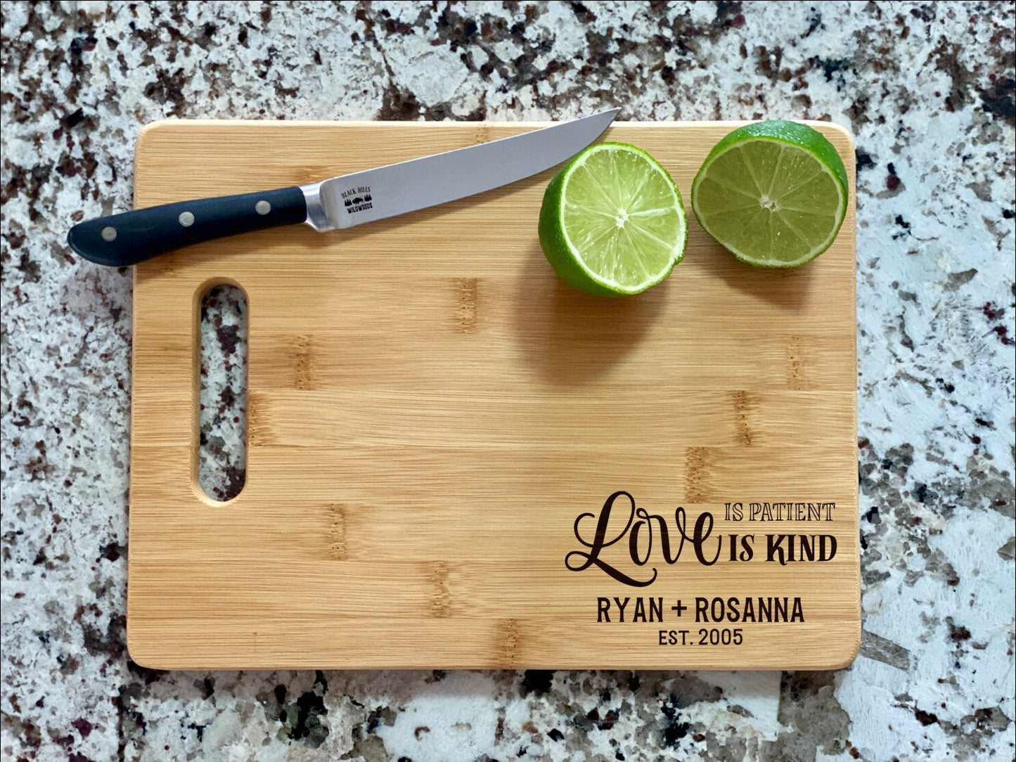 Love Is Patient Love Is Kind Cutting Board | Wedding Charcuterie Board | Custom Serving Tray | Personalized Marriage Gift | Anniversary Gift