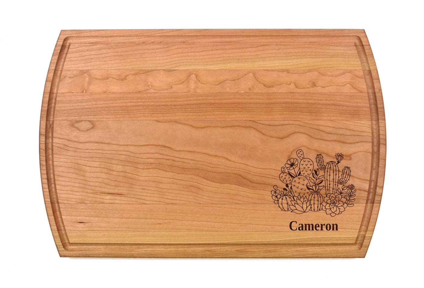 Cactus Cutting Board | Succulent Charcuterie Board | Custom Serving Tray | Personalized Gardener Gift | Wedding Anniversary Gift