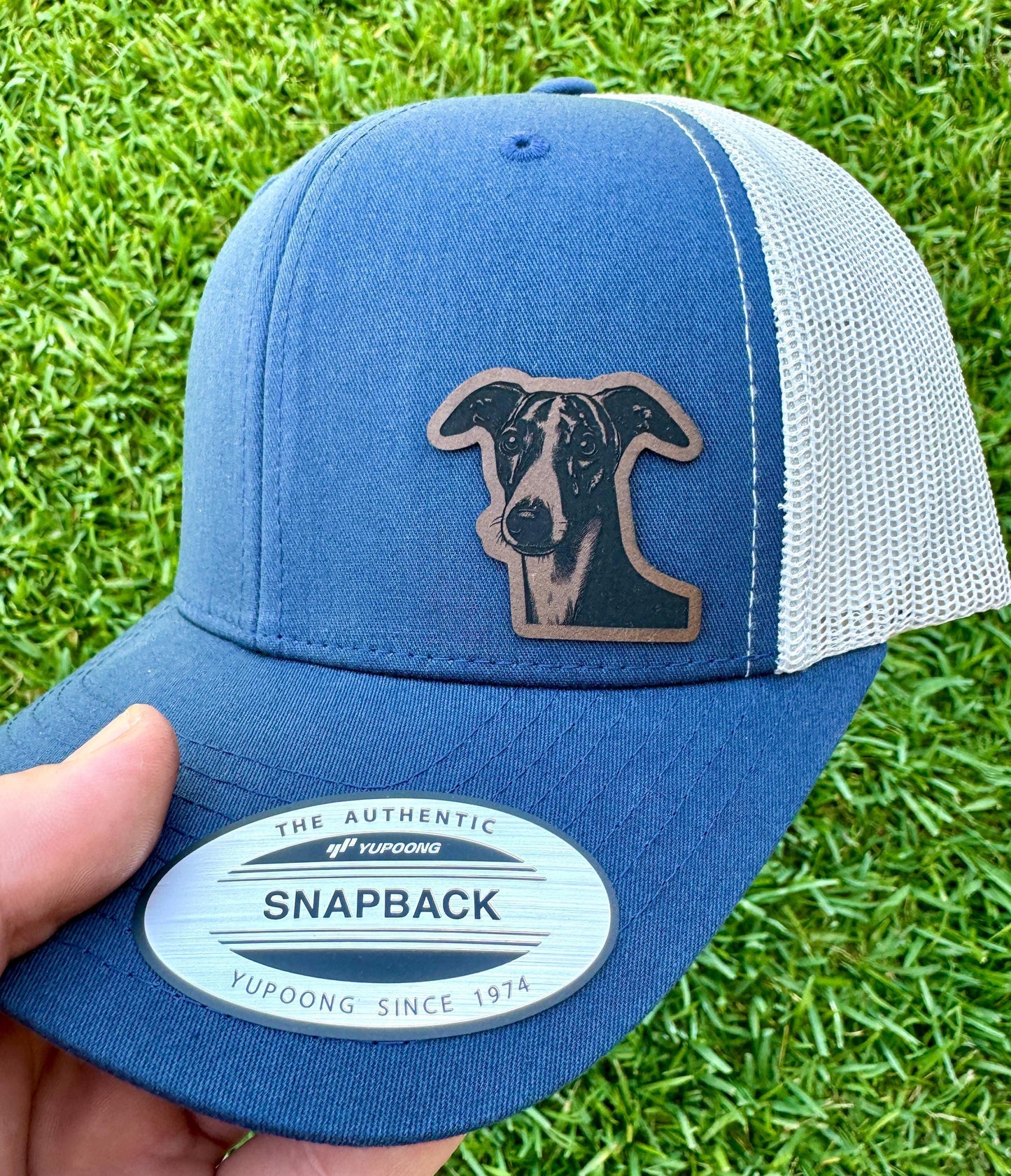 Whippet Dog Hat β Snapback Trucker Cap β Engraved β Sighthound Lover Gift β Elegant Dog Breed Hat