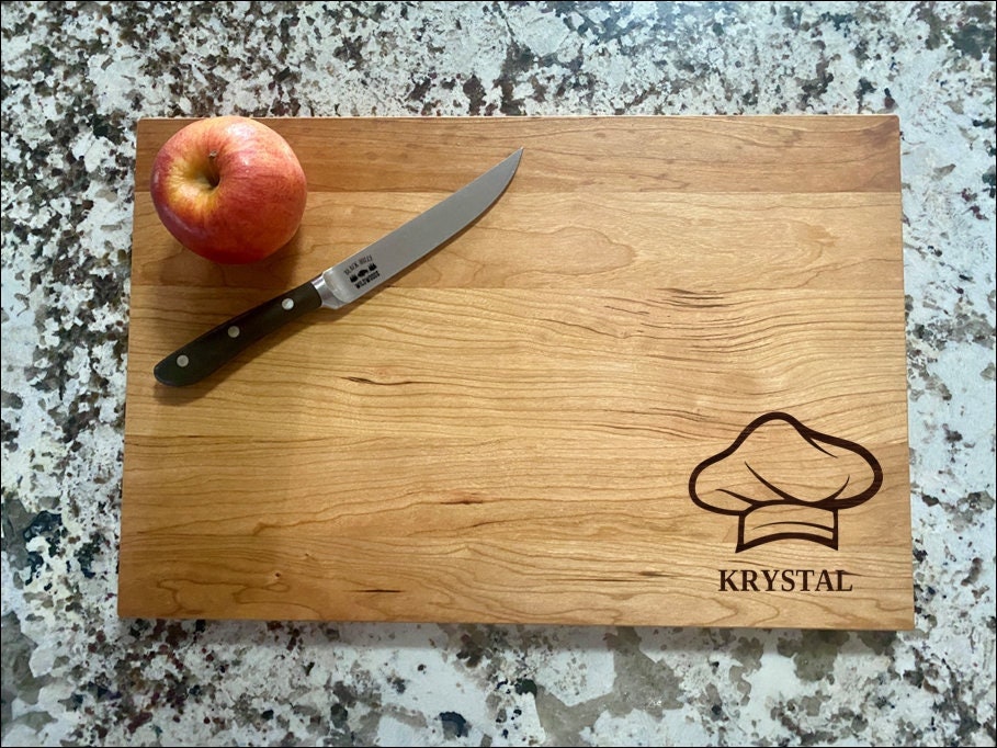 Chef Hat Cutting Board | Toque Charcuterie Board | Custom Serving Tray | Personalized Cook Gift | Wedding Anniv Gift