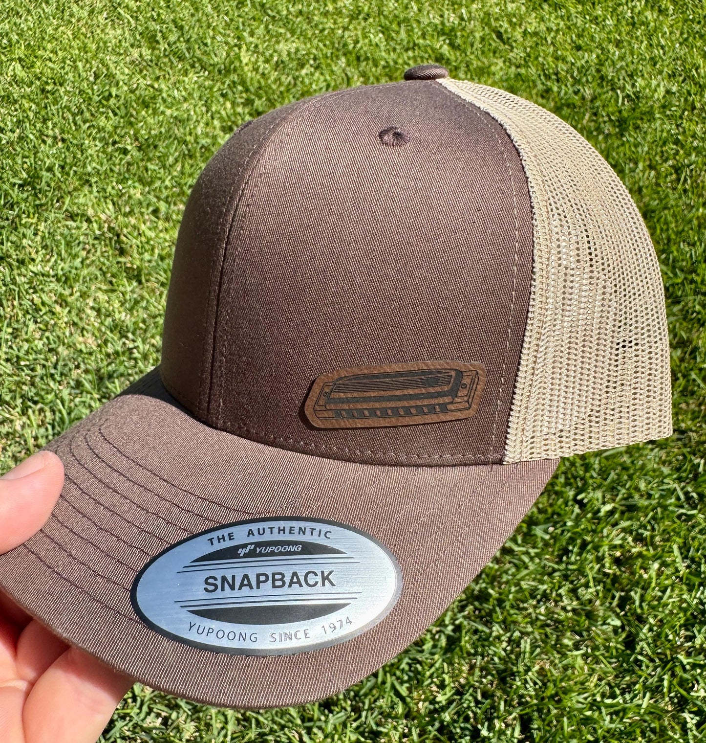 Harmonica Hat Snapback Trucker – Patch Cap for Musicians, Blues Lovers, Bandmates, Unique Gift for Music Fans