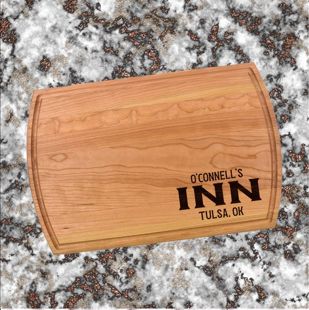 Personalized Inn Cutting Board | Inn Motel Hotel Charcuterie Board | Custom Serving Tray | Personalized Housewarming Gift