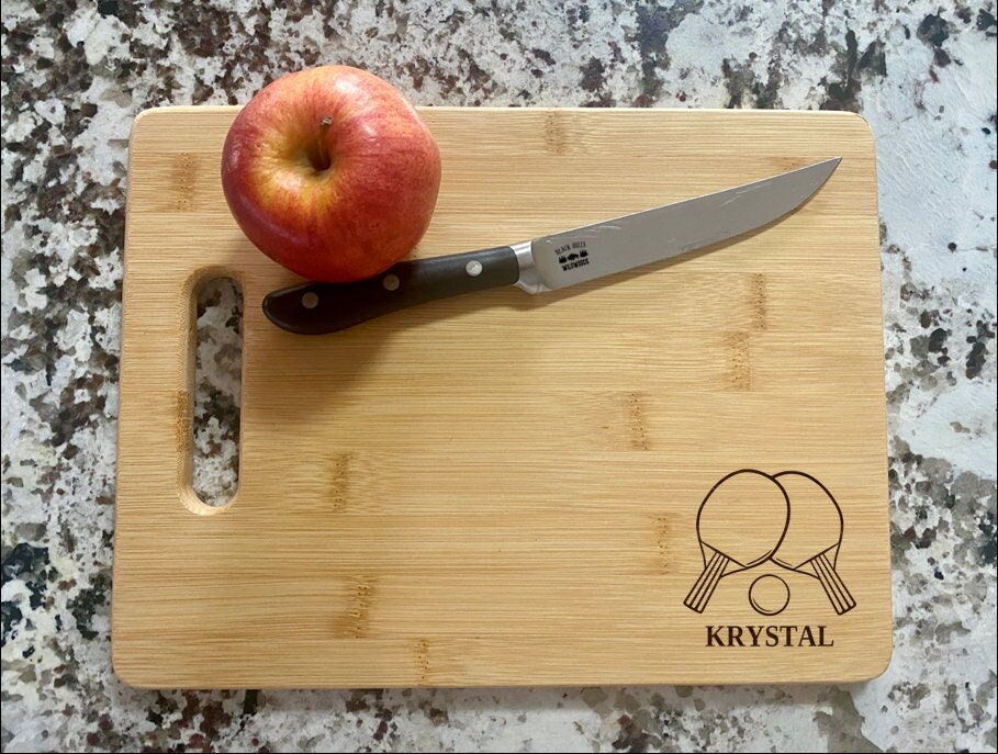 Ping Pong Cutting Board | Table Tennis Charcuterie Board | Custom Serving Tray | Personalized Housewarming Closing Gift | Team Sport Gift
