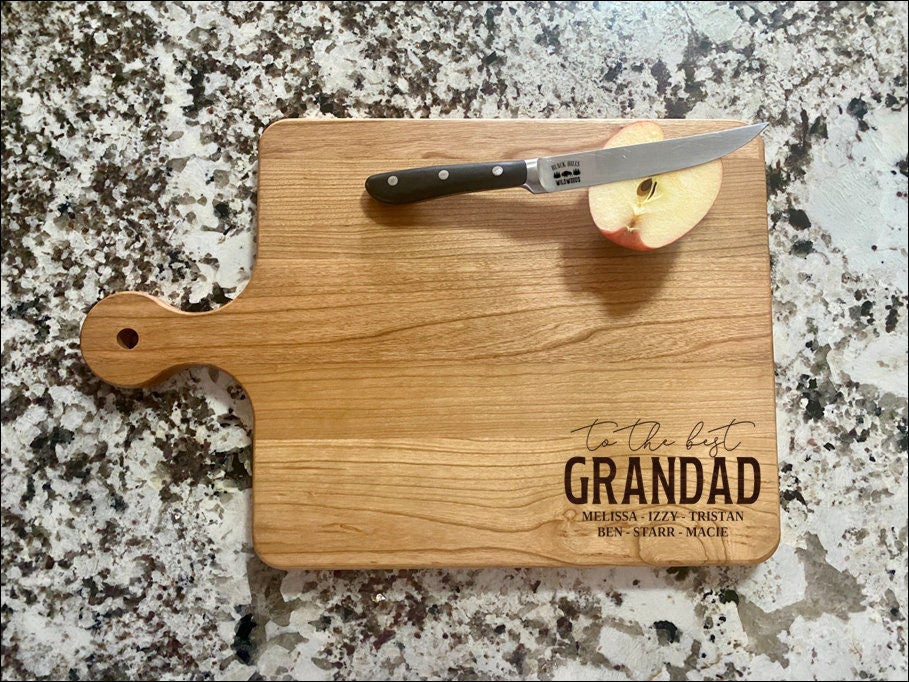 To The Best Grandad Cutting Board | Father's Day Charcuterie Board | Custom Grandpa Serving Tray | Personalized Gift for Dad Grandpa