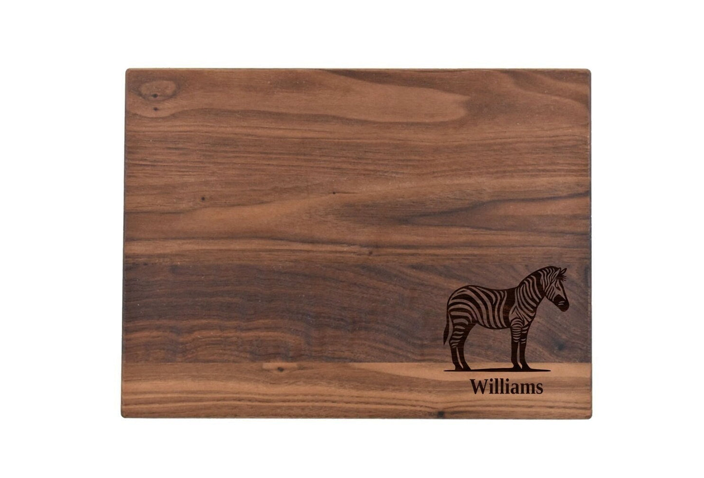 Zebra Engraved Cutting Board – Safari Animal Kitchen Decor, Wildlife Charcuterie Board, Unique Gift for Zebra Lovers & Nature Fans