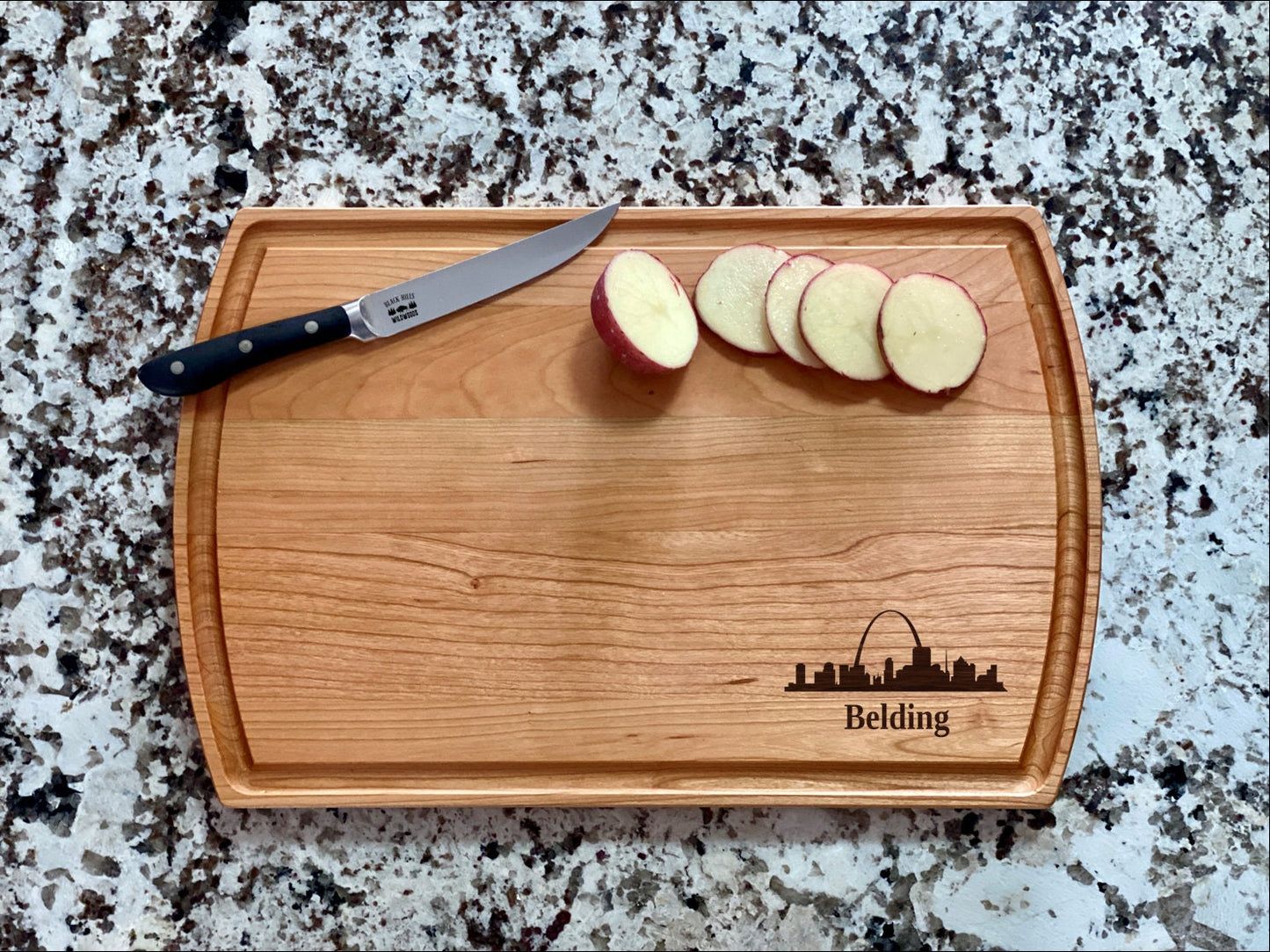 Saint Louis Cutting Board | STL Skyline Charcuterie Board | Custom Serving Tray | Personalized City Gift | Missouri State Gift