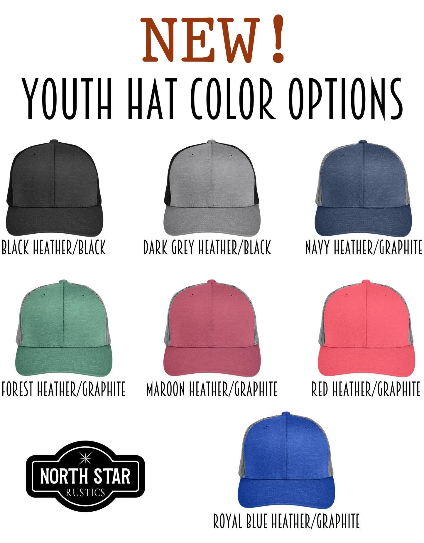 the north star youth hat color options