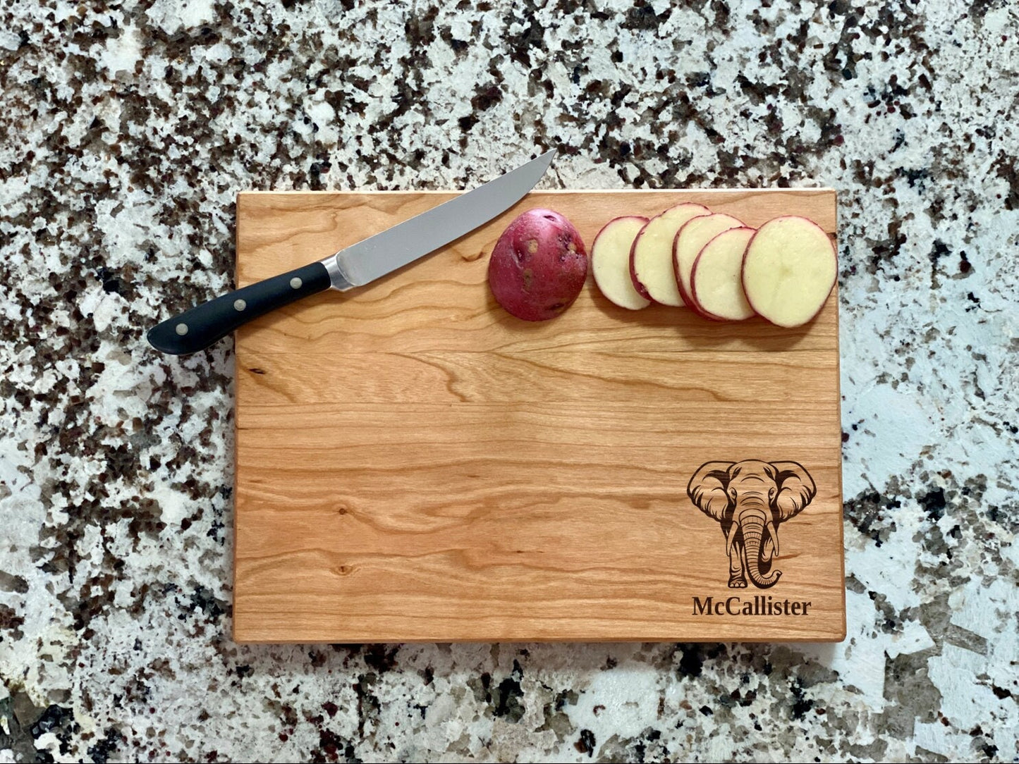 Elephant Cutting Board | Zoo Animal Charcuterie Board | Elephant Serving Tray | Personalized House Closing Gift | Wedding Anniversary Gift